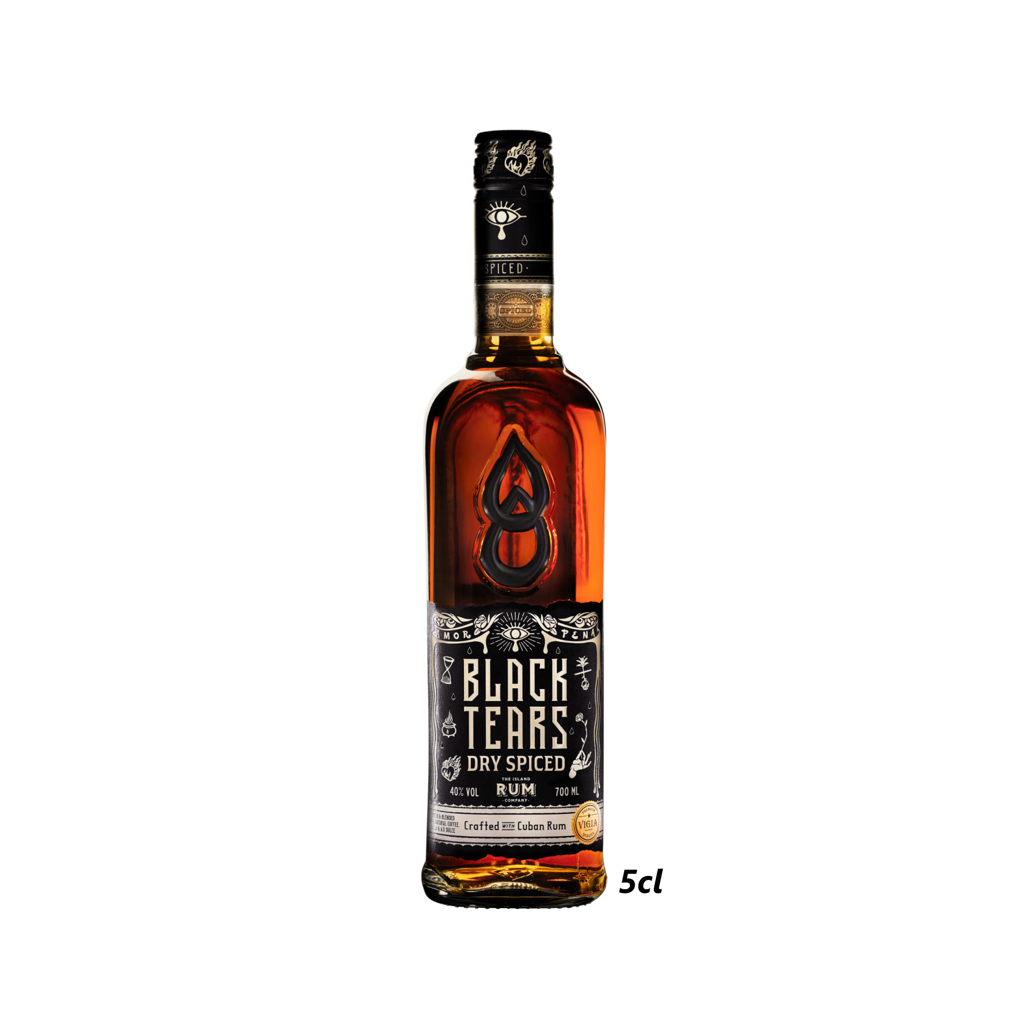 Rum Black Tears Cuban Spiced 5cl