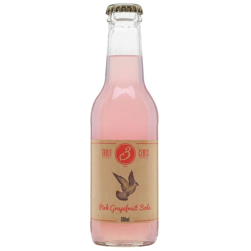 Three Cents Pink Grapefruit Soda 24 x 20cl