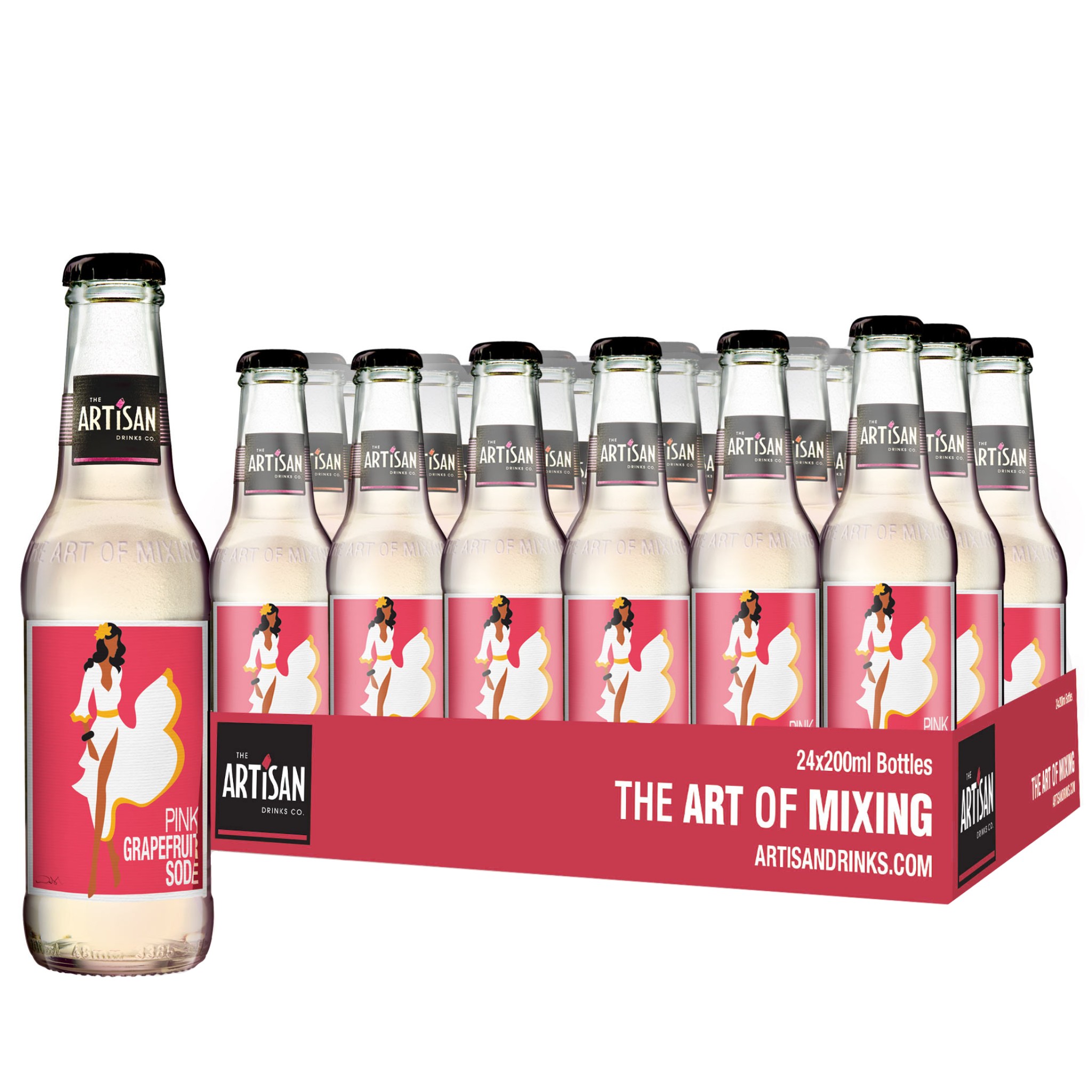 Artisan Drinks Pink Grapefruit Soda 24 x 200ml