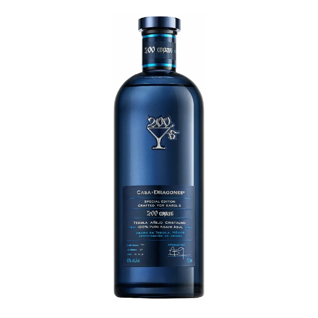 Tequila Casa Dragones Cristalino 200 Copas 70cl